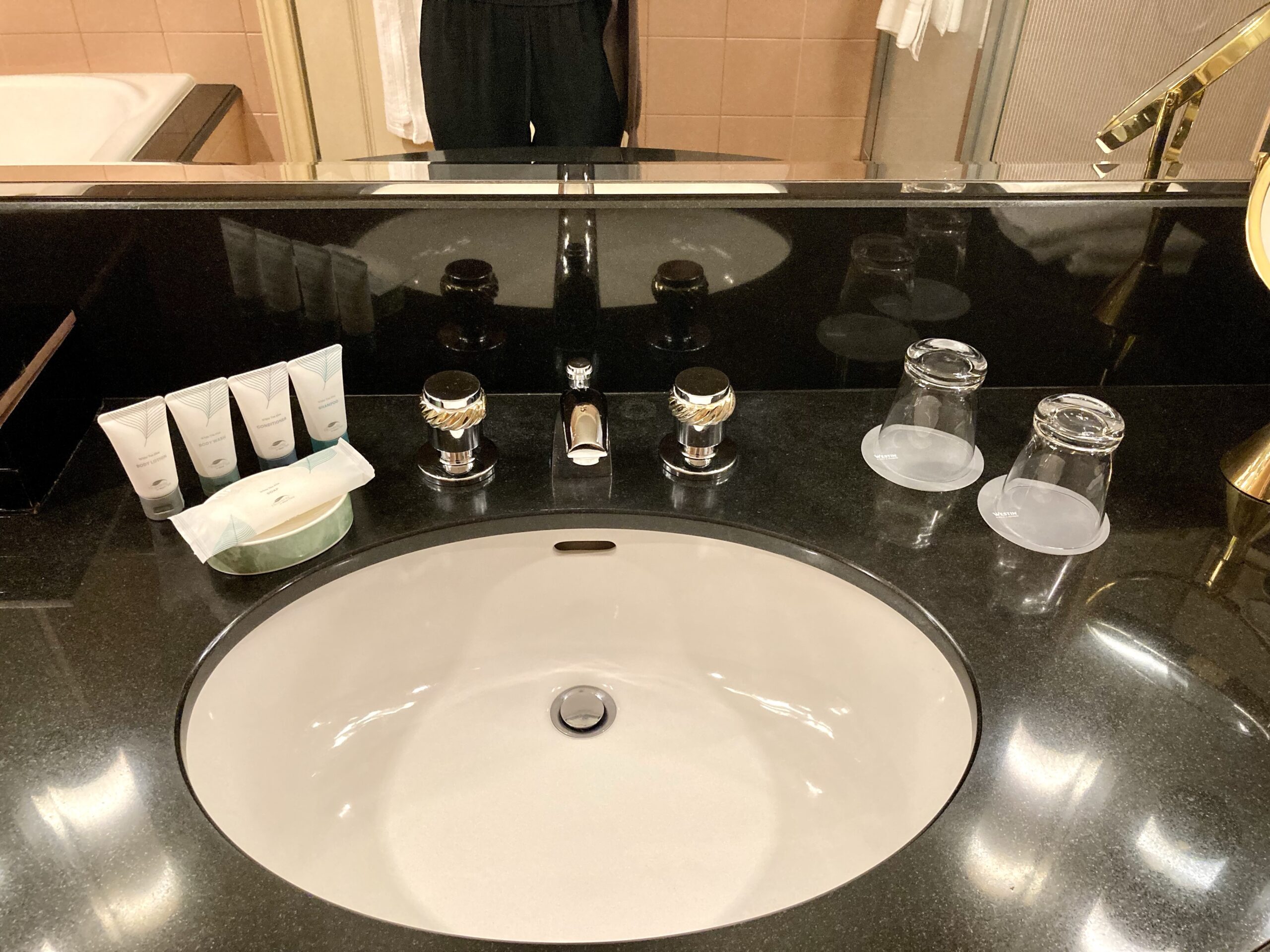「ウェスティンホテル東京」洗面スペースの写真