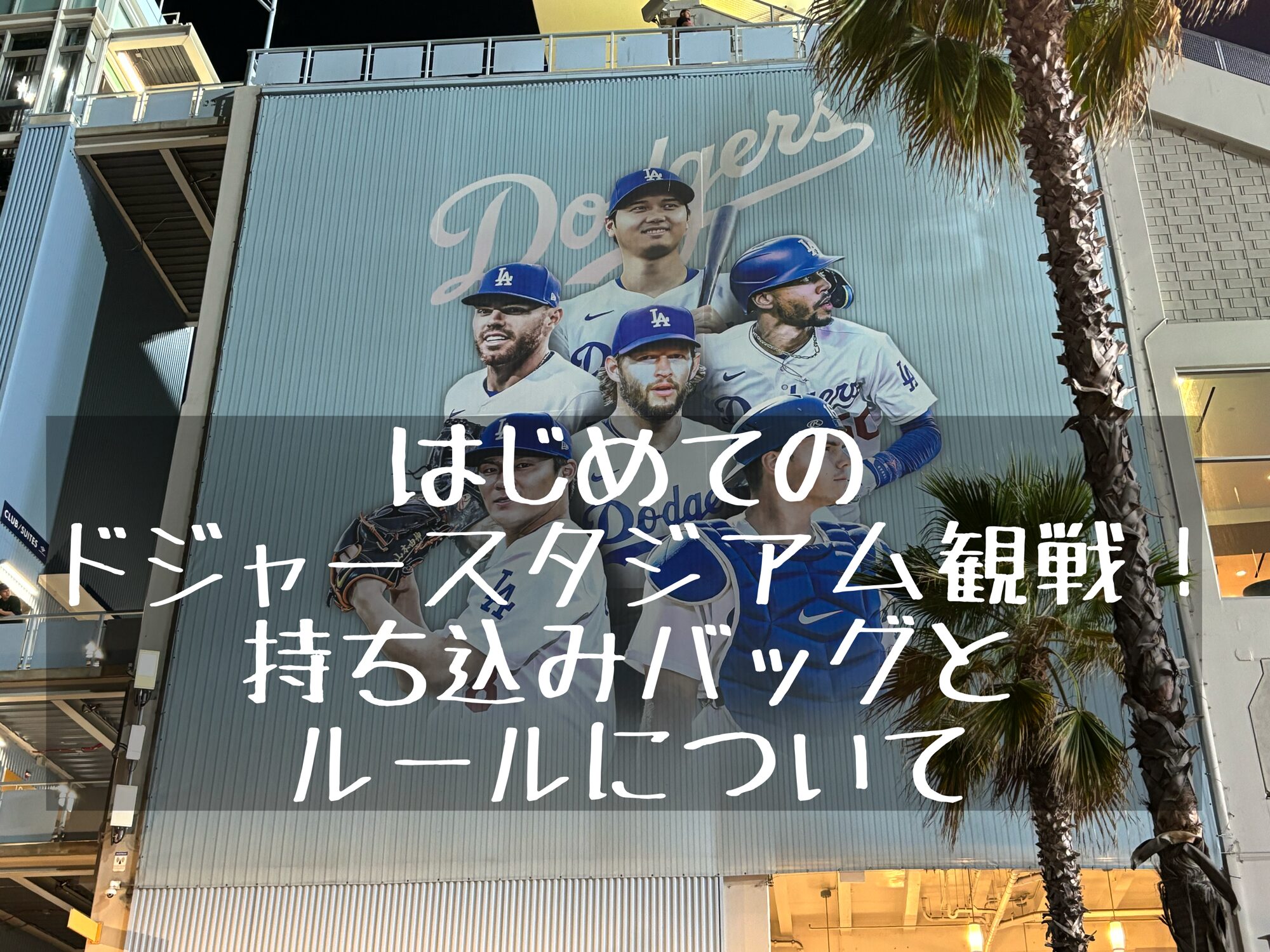 はじめてのドジャースタジアム観戦！持ち込みバッグとルールについて