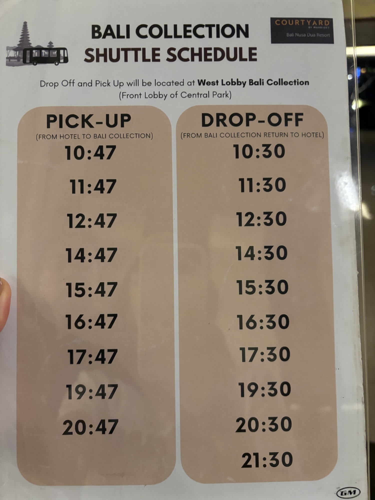 【夫婦バリ旅行】プラチナ特典満喫コートヤードバイマリオットバリ